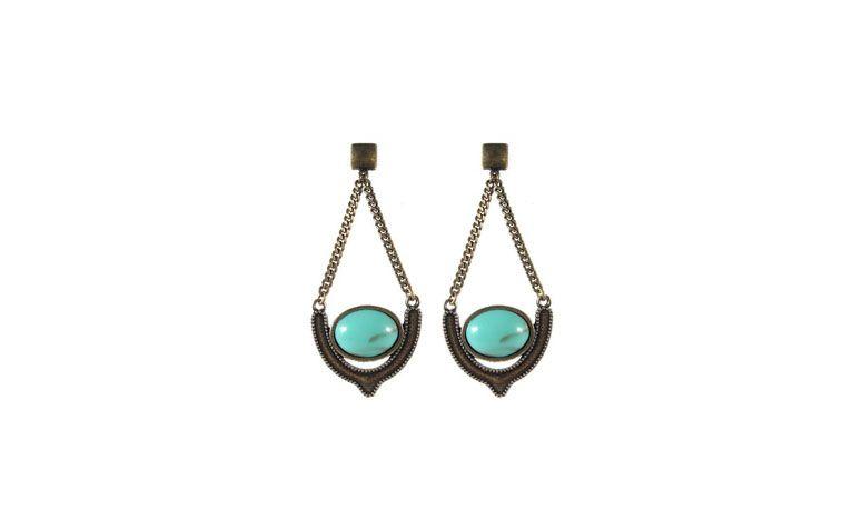 Brinco médio com pedra sintética verde por R$46 na <a href="http://www.lacosdefilo.com/pd-12cf68-brinco-pendulo-oval-verde-menta-boho-bronze.html?ct=53003&p=1&s=1" target="_blank">Laços de Filó</a>