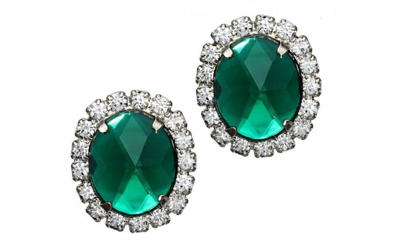 Brinco de cristal verde e detalhes de cristais brancos por R$45,90 na <a href="http://www.franciscajoias.com.br/brinco-de-cristal-verde-e-detalhes-em-cristais-brancos-folheado-em-rhodium.html" target="_blank">Francisca Joias</a>