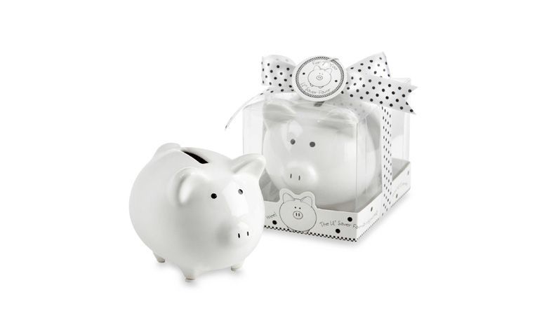 Cofrinho de porco por U$2,99 na <a href="http://www.bedbathandbeyond.com/store/product/kate-aspen-reg-piggy-bank-baby-favor/1017460617?categoryId=12256" target="_blank">Bed, Bath and Beyond</a>
