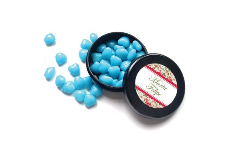 100 unidades de latinha personalizada por R$200,00 na <a href="http://www.casamento.art.br/frasquinho_mint_to_be.php" target="blank_">Casamento Art</a>