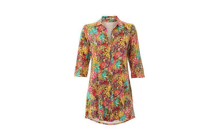 Vestido chemise curto floral por R$99,99 na <a href="http://www.passarela.com.br/passarela/produto/chemise-mullet-floral-brenda-lee-7151a-estampado-6420036407-0" target="_blank">Passarela</a>