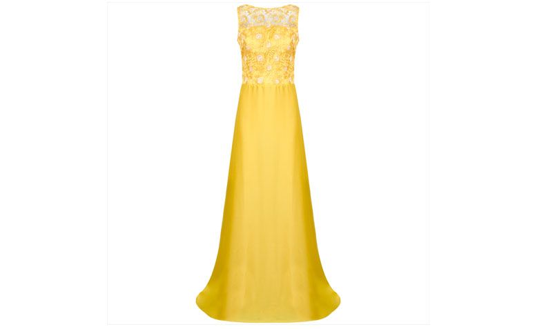 Vestido longo com top rendado por R$829 na <a href="http://www.capitollium.com.br/produto/VESTIDO-LONGO-CORPO-EM-RENDA-E-SAIA-EVASE-EM-CETIM--AMARELO-146791?atributo=158:AMARELO" target="_blank">Capitollium</a>