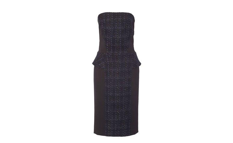 Vestido tomara que caia com recortes em tweed por R$963 na <a href="http://www.oqvestir.com.br/vestido-giuliana-romanno-tomara-que-caia-58217.aspx/p" target="_blank">OQ Vestir</a>