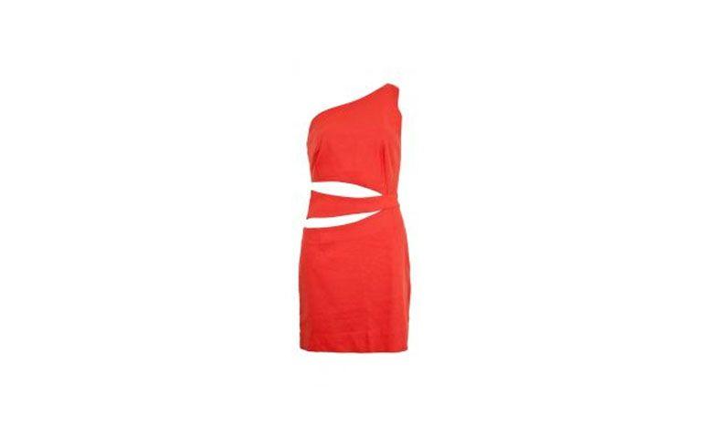 Vestido de um ombro com com recorte por R$109,99 na <a href="http://ad.zanox.com/ppc/?28065109C79450365&ULP=[[http://www.dafiti.com.br/Vestido-FARM-Laranja-1723971.html?utm_source=zanox&utm_medium=deeplink_generator&utm_campaign=deeplink_generator]]" target="_blank">Dafiti</a>