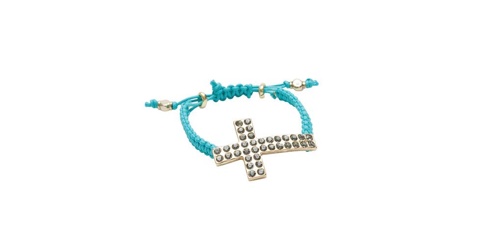 <p>Pulseira colorida com pingente de cruz – S&B acessórios por R$55,20 na Loja OQvestir. </p>
