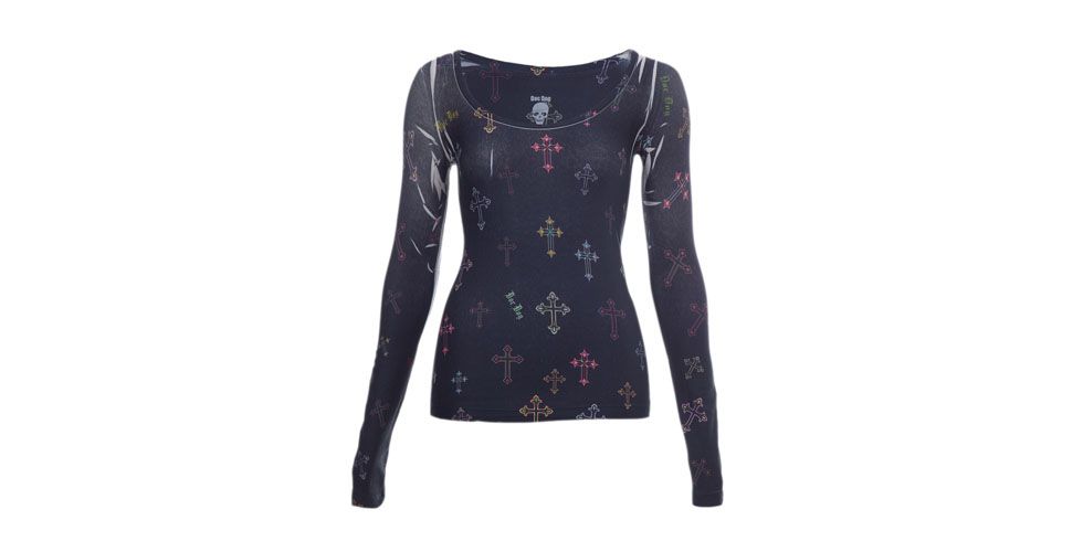 <p>Blusa manga longa estampada com cruzes coloridas – Doc Dog por R$215 na Loja Farfetch.</p>