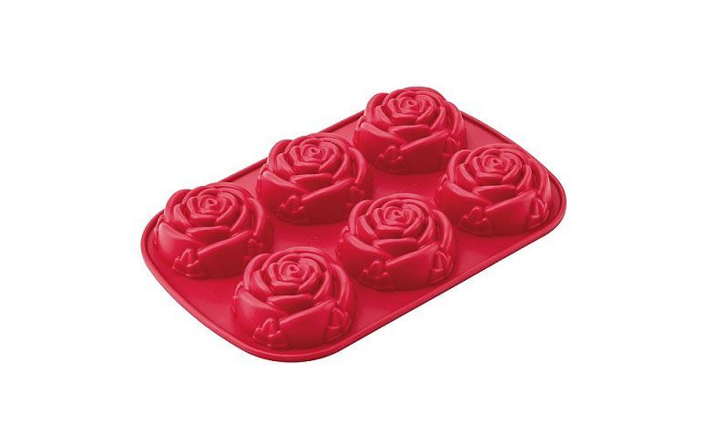 Forma cupcakes rosa por R$25,73 na <a href="http://ww2.shopfacil.com.br/forma-assadeira-para-6-cupcakes-em-silicone-rosas-2604-mart-2297200/p" target="blank_">ShopFácil</a>