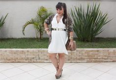 Foto: Reprodução / <a href="http://juromano.com/looks/gordinha-de-branco-animal-print" target="_blank">Ju Romano</a>
