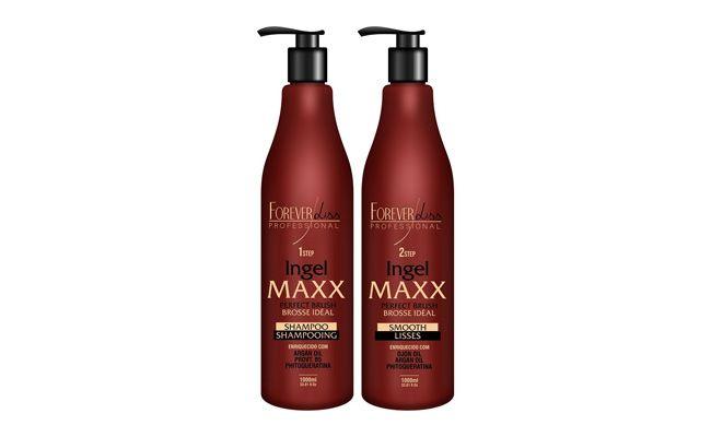 Escova Progressiva Forever Ingel Maxx por R$139,90 no <a href="http://www.shopdoscabelos.com.br/forever-liss-ingel-maxx-escova-progressiva-kit-2x1000ml?gclid=CJ31-KTv8r4CFUMF7AodRD0AWw" target="blank_">Shop dos Cabelos </a>