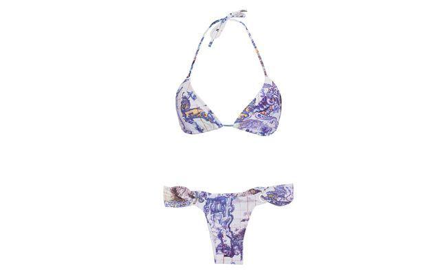 rideau de douche Bikini carrelage bleu et blanc Blue Man par R 187 $ en OQVestir