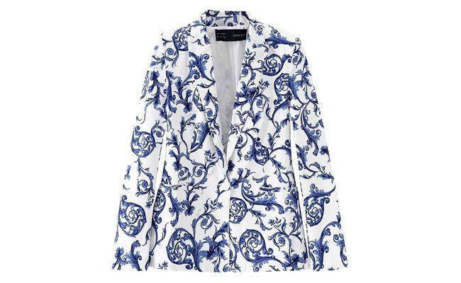 Blazer feminino com estampa de cerâmica por R$99,90 na <a href="http://www.roupasfemininasloja.com.br/318-blazer-feminino-estampa-ceramica-azuleijo-tendencia-primavera-verao.html" target="_blank">Roupas Femininas Loja</a>