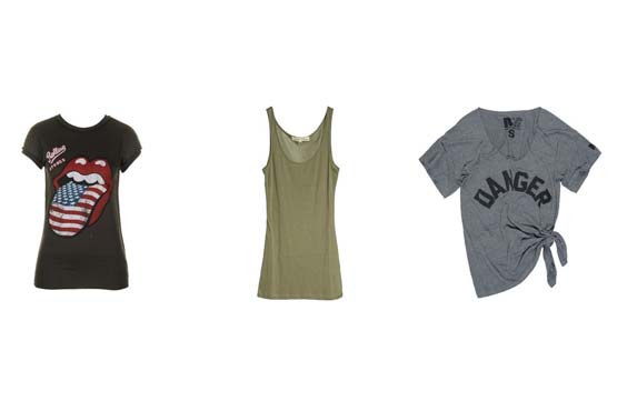 Camisas e regatas de tecido leve caem bem no visual para shows.