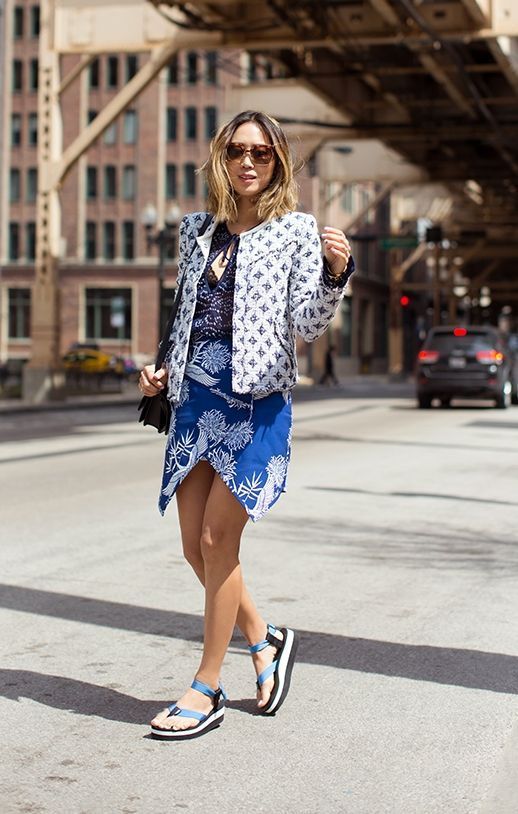 Foto: Reprodução / <a href="http://www.songofstyle.com/2015/04/exploring-chicago-in-teva-sandals.html" target="_blank">Modices</a>