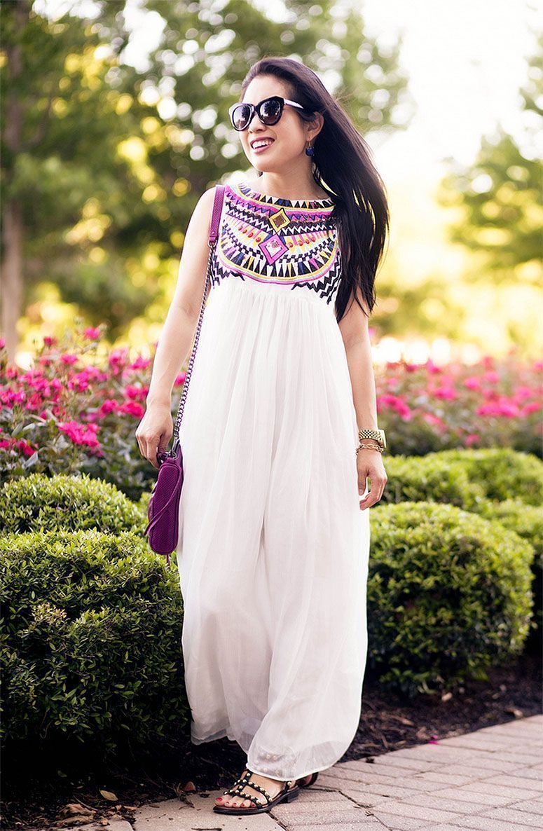 Foto: Reprodução / <a href="http://www.cuteandlittle.com/2015/04/embroidered-maxi.html" target="_blank">Cute And Little</a>