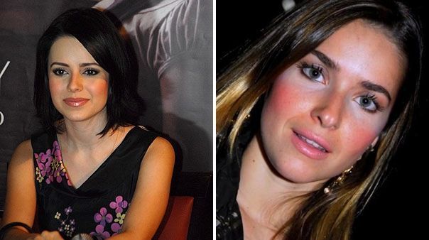 Sandy exagerou no blush. Já Monique Alfradique cometeu dois erros: pesou a mão no blush e escolheu o corretivo errado
