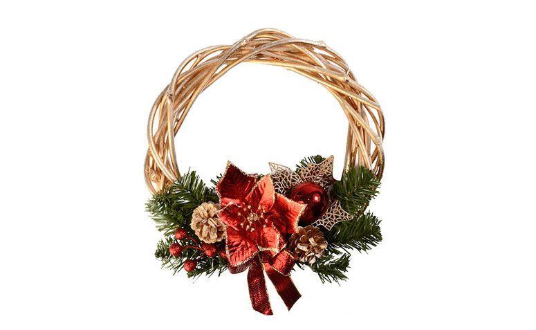 guirnalda de oro con la decoración roja de R $ 62.91 en los EE.UU.
