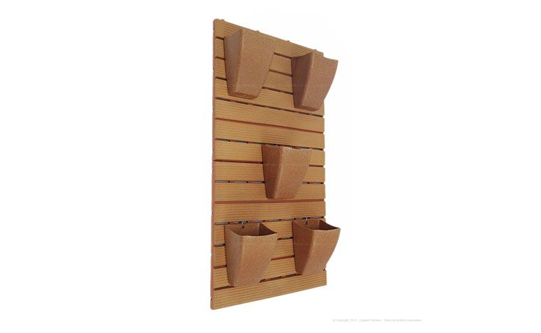 Jardim suspenso com 5 cachepôs por R$240,00 na <a href="http://www.lojaskd.com.br/jardim-suspenso-com-5-cachepots-flowers-cerejeira-urbe-moveis-106959.html" target="blank_">Lojas KD</a>