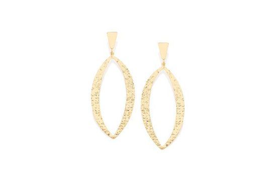 <p>Maxi brinco dourado - Rommanel por R$112.</p>