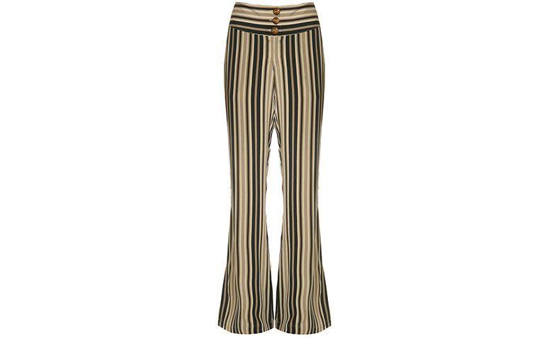 Calça listrada Mixed por R$695 na <a href="http://www.gallerist.com.br/calca-flare-listra-winter-mixed-8732.aspx/p" target="blank_">Gallerist</a>