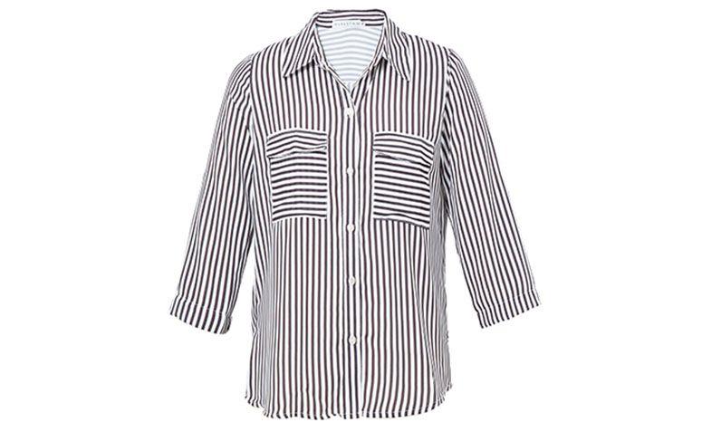 Camisa listrada Market 33 por R$169 na <a href="http://www.oqvestir.com.br/camisa-market-33-listras-preta.html?new" target="blank_">Oqvestir</a>