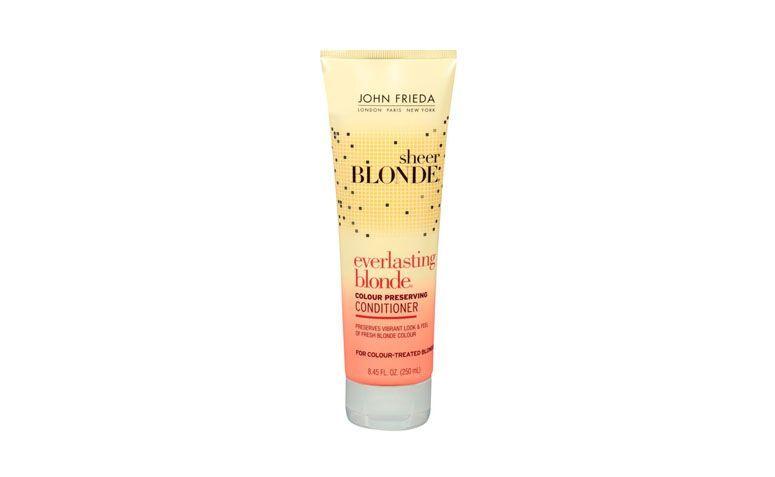 Shampoo de preservação da cor John Frieda por R$51,90 na <a href="http://www.belezanaweb.com.br/john-frieda/john-frieda-sheer-blonde-everlasting-blonde-colour-preserving-conditioner-condicionador-250ml/ " target="_blank">Beleza na Web</a>