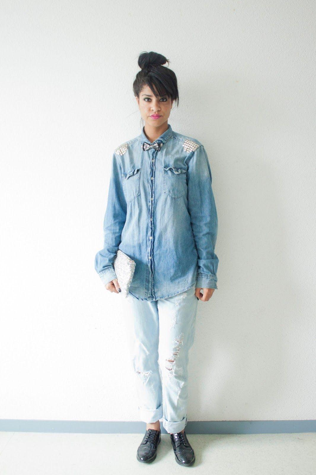Foto: Reprodução / <a href="http://theshoppeuse.blogspot.com.br/2013/11/boyish-denim-on-denim.html " target="_blank">The Shoppeuse</a>