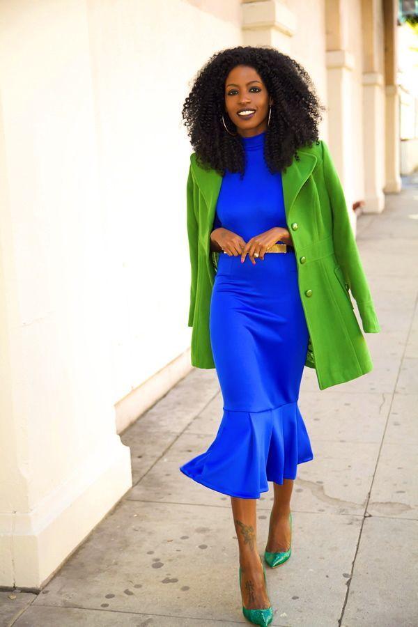 Foto: Reprodução / <a href="http://stylepantry.com/2013/12/06/structured-coat-trumpet-midi-dress/" target="_blank">Style Pantry</a>