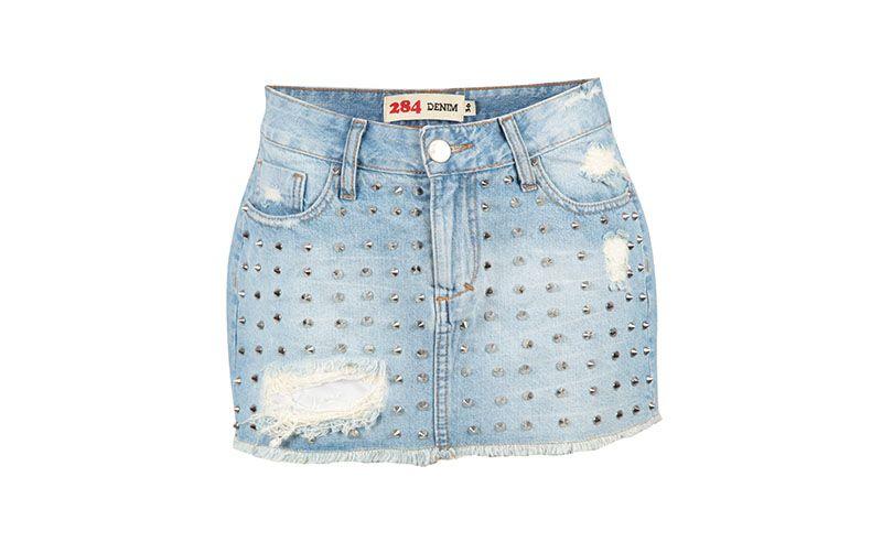 Saia jeans 284 por R$89,87 na <a href="http://www.e-closet.com.br/item/saia-jeans-spikes-azul-284-10691.html" target="blank_">E-closet</a>
