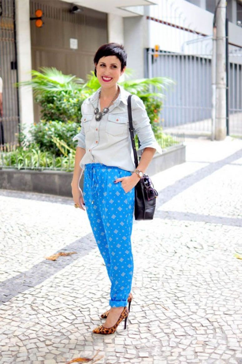 Resultado de imagem para looks calça pijama 2017