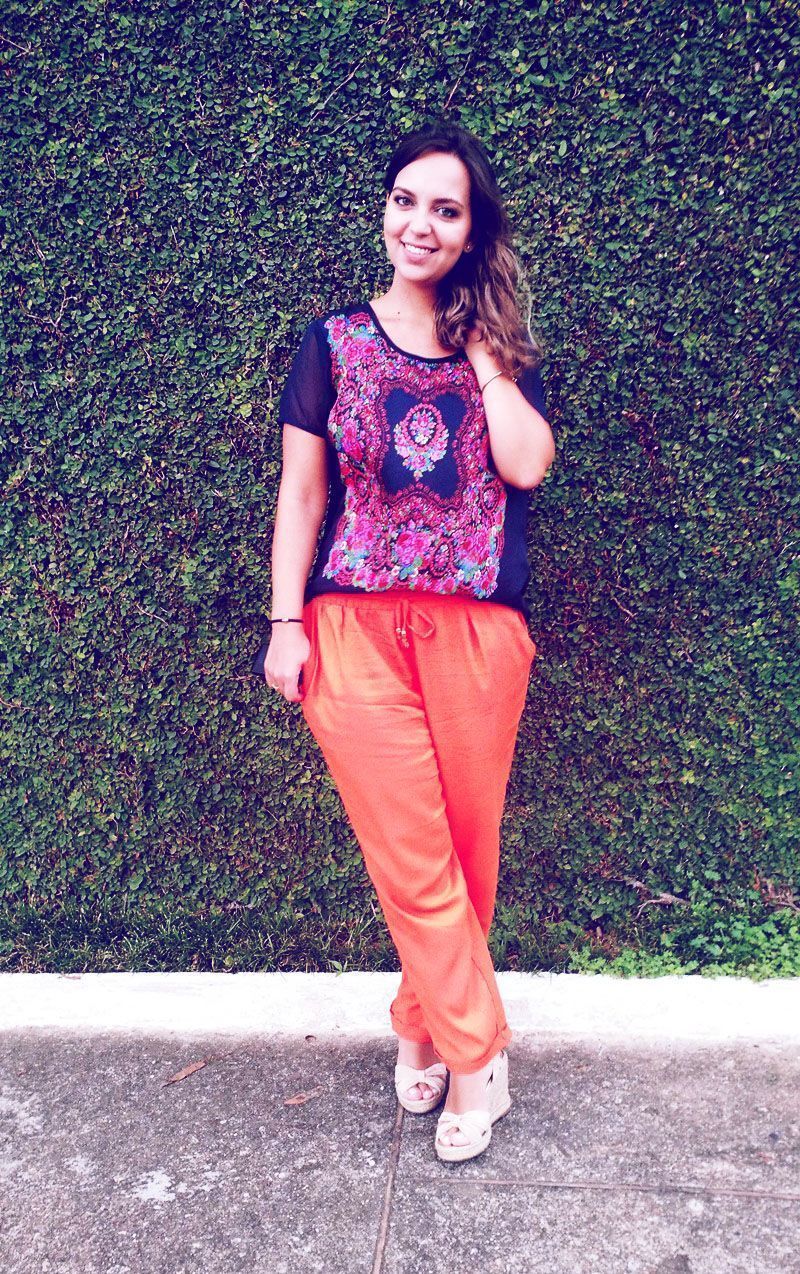 Foto: Reprodução / <a href="http://www.tatalannes.com/look-orange-new-black/" target="blank_">Tatá Lannes</a>
