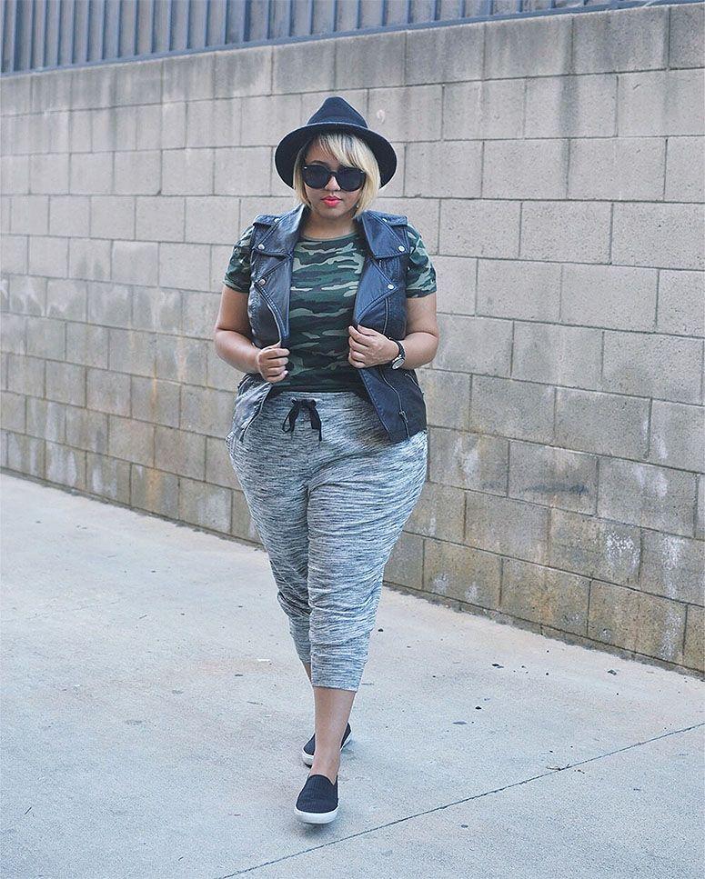 Foto: Reprodução / <a href="http://gabifresh.com/2015/03/ava-viv-plus-size-joggers-camo-2015/" target="_blank">Gabi Fresh</a>