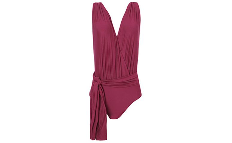 Maiô Lenny Niemeyer por R$528 na <a href="http://www.oqvestir.com.br/maio-lenny-niemeyer-drapeado-vinho.html?new" target="blank_">Oqvestir</a>