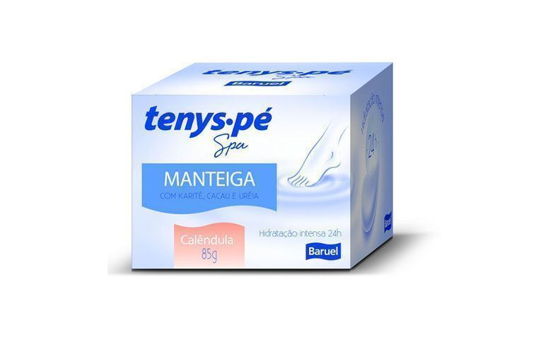 Manteiga de Karité Tenys Pé por R$19,20 no <a href="http://www.sitedospes.com.br/manteiga-de-karite-spa-calendula-85g-tenys-pe/?gclid=CIKNz6-M-8QCFRc8gQoddTkANA" target="blank_">Site dos Pés</a>