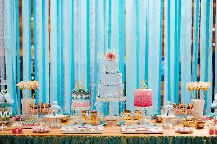 Foto: Reprodução / <a href="http://www.karaspartyideas.com/2015/07/mermaid-birthday-party-5.html" target="_blank">Kara's Party Ideas</a>