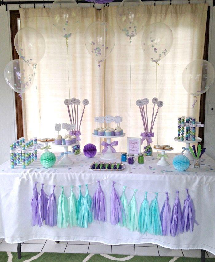 Foto: Reprodução / <a href="http://www.karaspartyideas.com/2015/07/confetti-themed-12th-birthday-party.html" target="_blank">Kara's Party Ideas</a>