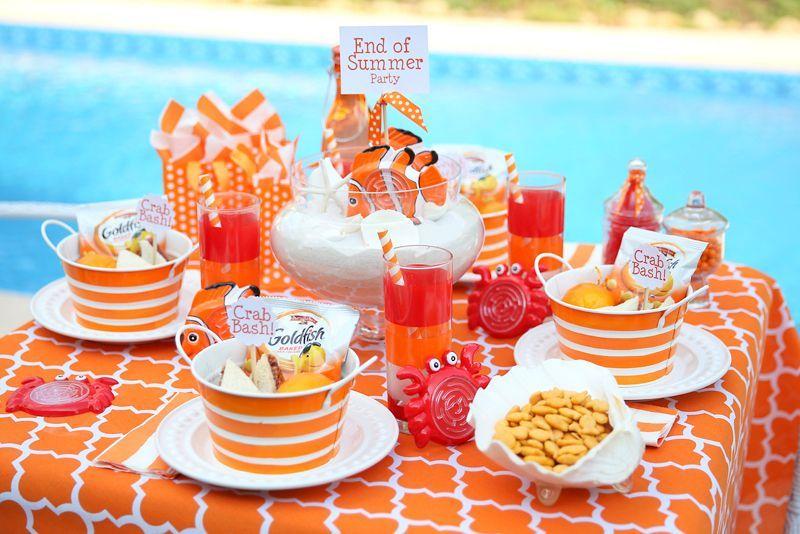 Foto: Reprodução / <a href="http://pizzazzerie.com/parties/childrens-parties/orange-white-kids-crab-bash-party/" target="_blank">Pizzazzerie</a>