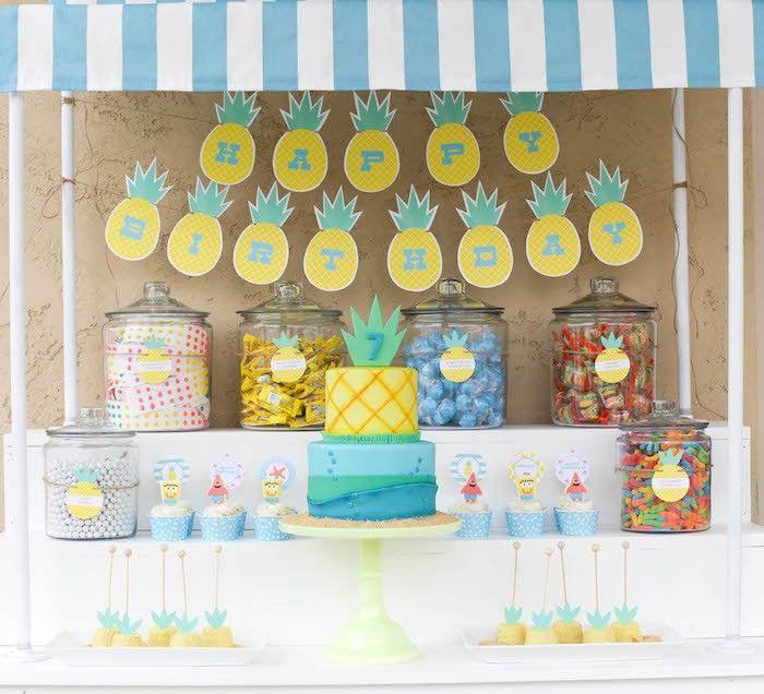 Foto: Reprodução / <a href="http://www.petitepartystudio.com/2015/07/spongebob-squarepants-inspired-birthday-party/" target="_blank">Petit Party Ideas</a>