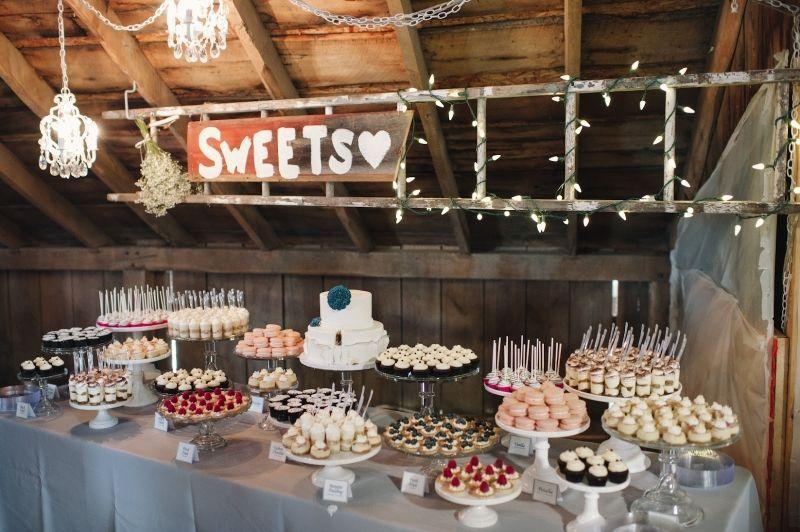 Foto: Reprodução / <a href="http://cocoaandfig.blogspot.com.br/2012/08/barn-wedding-mini-dessert-table-and-2.html" target="_blank">Cocoa and Fig</a>