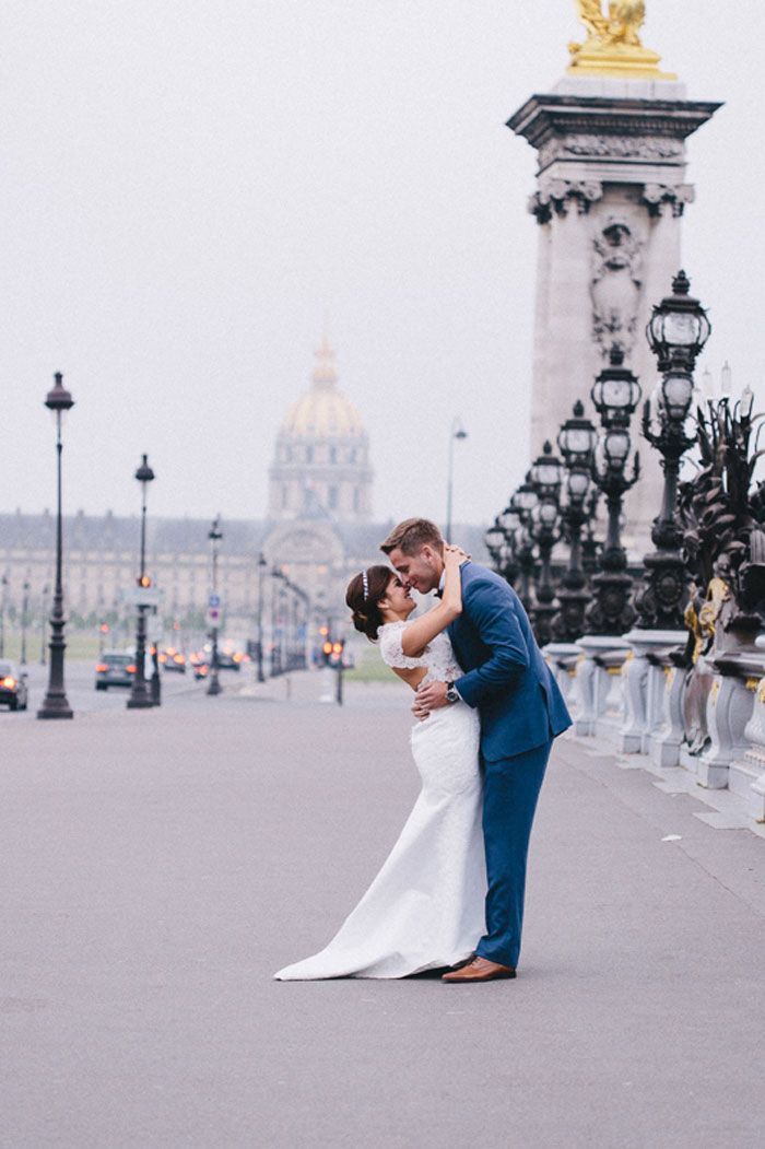 Foto: Reprodução / <a href="http://www.greylikesweddings.com/real-weddings/by-style/romantic/tala-nicole-photography-paris-elopement-ready/" target="_blank">Grey Likes Weddings</a>