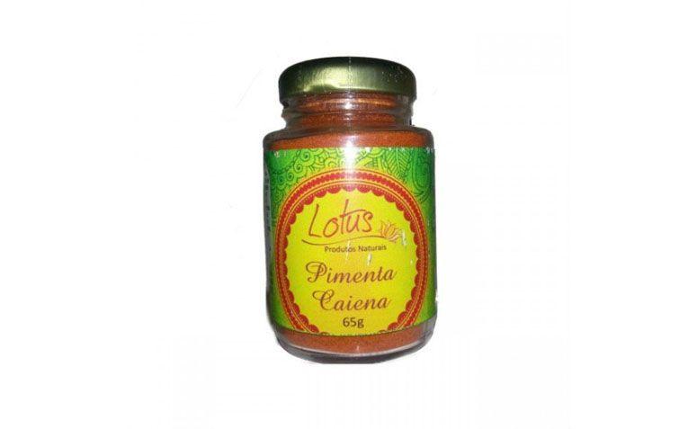 Pimenta Caiena Lotus por R$17 na <a href="https://www.tudosaudavel.com/produto/pimenta-caiena-50g-lotus/" target="blank_">Tudo Saudável</a>