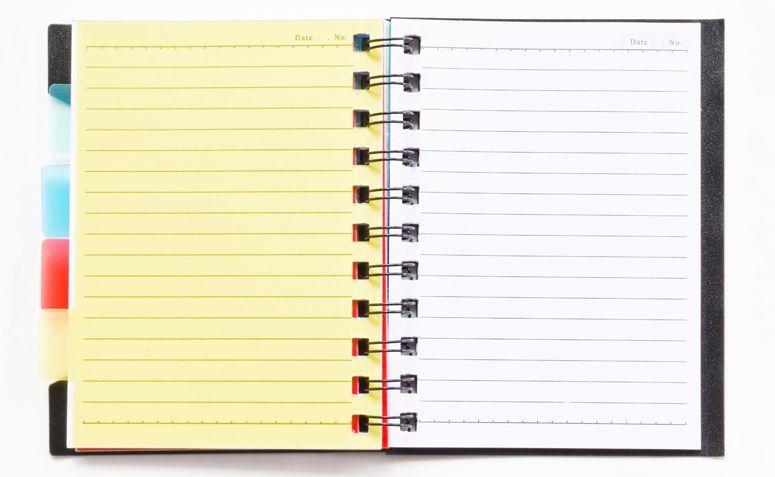 Agendas também são itens que dependem muito de gosto pessoal. Há quem prefira com espiral ou ainda de brochura e também há quem não as use. Melhor optar por outra coisa.