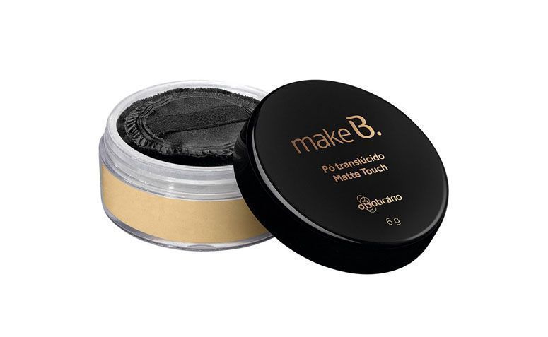 Pó translúcido Make B. por R$48,79 na <a href="http://www.boticario.com.br/make-b--lumina-collection-po-translucido-matte-touch-20150811004/p" target="blank_">O Boticário</a>