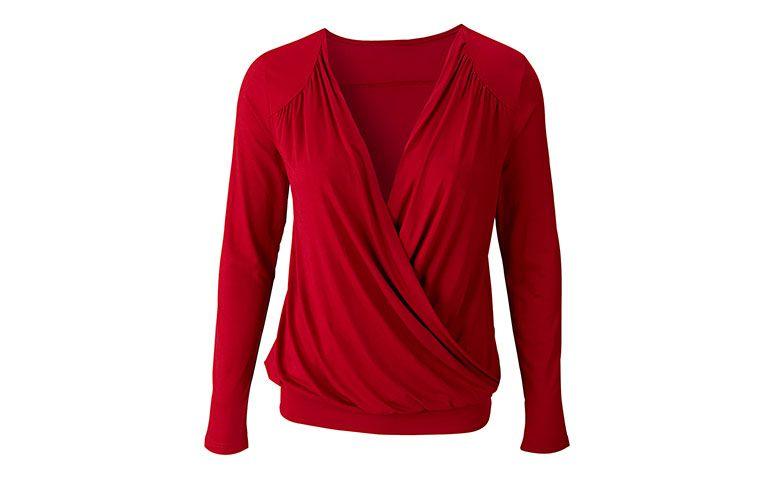 Blusa transpassada com decote profundo por R$79,90 na <a href="http://www.bonprix.com.br/produto/blusa-de-viscose-transpassada-vermelho-escuro-1589070/#image" target="blank_">Bon Prix</a>
