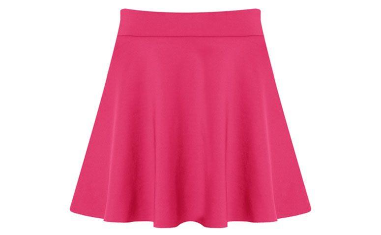Saia godê curta rosa por R$139 na <a href="http://www.capitollium.com.br/produto/BANANA-CAFE--SAIA-PRENE-GODE-BASICA--CRU-149741?atributo=158:CRU" target="blank_">Capitollium</a>