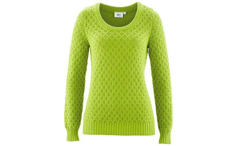 Suéter verde por R$89,90 na <a href="http://www.bonprix.com.br/produto/pulover-pistache-2045401/" target="blank_">Bon Prix</a>