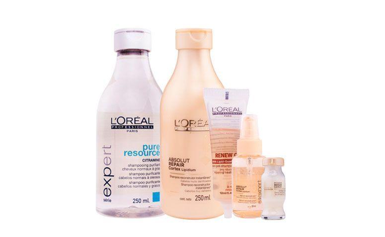 Kit cauterização molecular Loreal por R$276,96 na <a href="http://www.docebeleza.com.br/loreal-profissional/loreal-profissional-absolut-repair/loreal-profissional-absolut-repair-cauterizacao-molecular-kit-5-produtos/p1149-d567/ " target="blank_">Doce Beleza</a>
