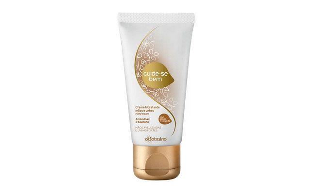 Creme hidratante mãos e unhas de O Boticário por R$13,99 na loja <a href="http://www.boticario.com.br/Cuide-se-Bem-Creme-Hidratante-para-as-Maos-Amendoas-e-Baunilha-50g-16762/p" target="blank_">O Boticário</a>