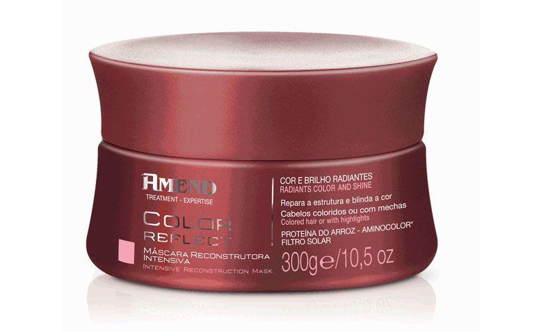 Máscara reconstrutora intensiva Color Reflect Amend por R$29,99 na <a href="http://www.sepha.com.br/cabelo-tratamento-mascara-reconstrutora-intensiva300g-amend-19643.html" target="_blank">Sépha</a> <p>Essencial principalmente para os cabelos muito danificados, com aparência elástica e quebradiços, a máscara reconstrutora hidrata e repõe proteínas e aminoácidos nas cutículas abertas dos fios.</p>