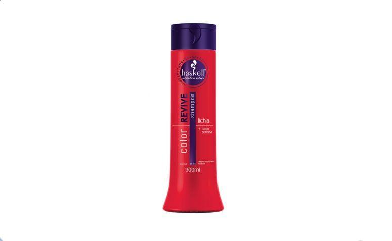 Xampu Haskell com lichia por R$27,79 na <a href="http://www.casanostracosmeticos.com.br/shampoo-haskell-color-revive-lichia-sericina-300ml.html" target="blank_">Casa Nostra Cosméticos</a>