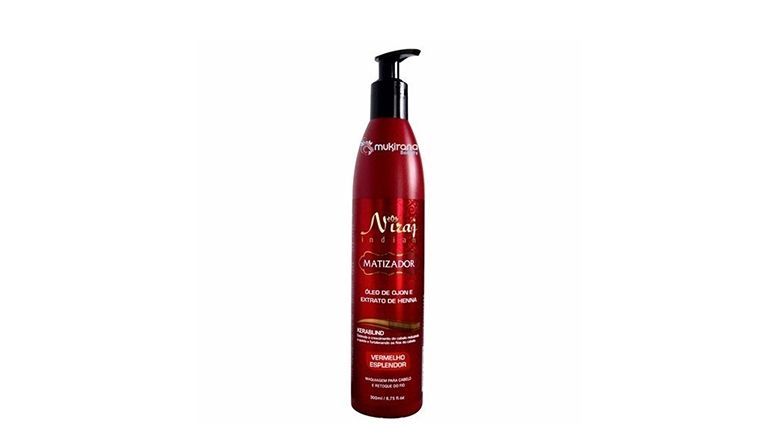 Niraj Indian Matizador Vermelho por R$31,90 no <a href=" http://produto.mercadolivre.com.br/MLB-698796317-niraj-indian-matizador-vermelho-esplendor-300ml-_JM" target="_blank">Mercado Livre</a> (<a href=" http://luannaravanelli.com.br/2015/10/resenha-matizador-vermelho-esplendor.html " target="_blank">Ver resenha</a>)